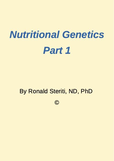Nutritional Genetics Part 1
